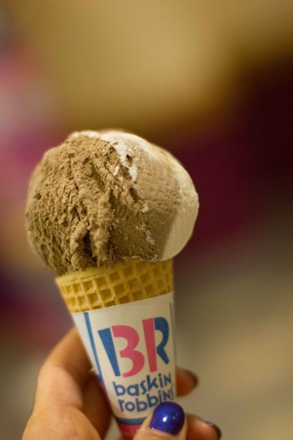 Baskin Robbins World Class Chocolate. My favourite flavour as a kid, but I haven't seen it in almost 20 years. It was still as delicious as I remembered.