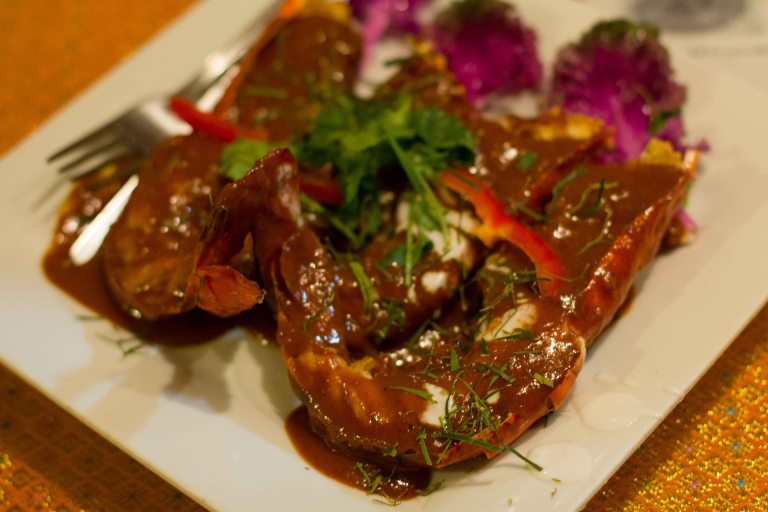 jitlada flambe prawns "jitlada flame prawns"