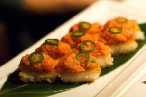 "Katsuya crispy rice spicy tuna"