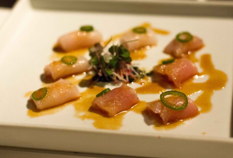"Katsuya yellowtail sashimi"