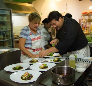 "Alejandro Ruiz plating ceviche"
