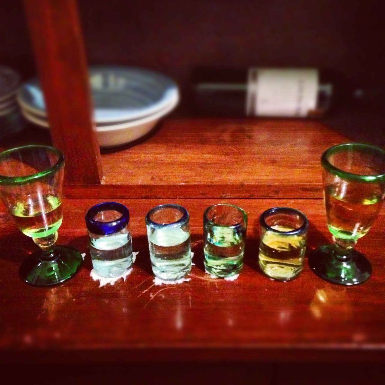 Henry always sets up a "House" mezcal tasting on my visits to Oaxaca.