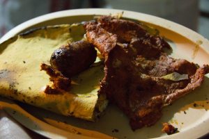 "Tlayudas Libres cecina chorizo"