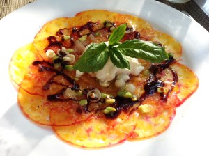 "Sunset Marquis tomato burrata"