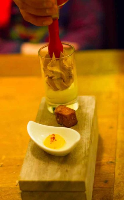 "Oaxaca Pitiona Jose Banos M&M dessert chocolate mango"