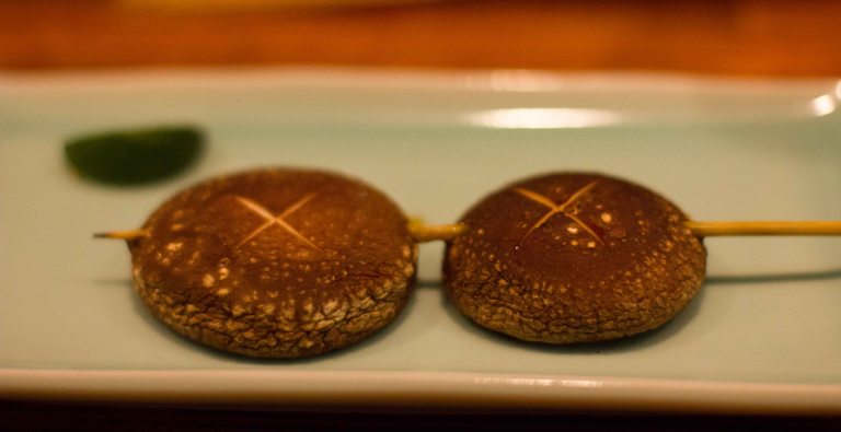 I was getting full and wanted to pass on what looked like 2 humble pieces of shiitake. But bite into these intensely mushroom-y flavoured caps  