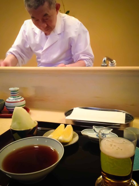 Rakutei Tokyo tempura counter