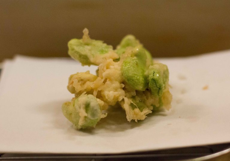 "Rakutei Tokyo Tempura fava"