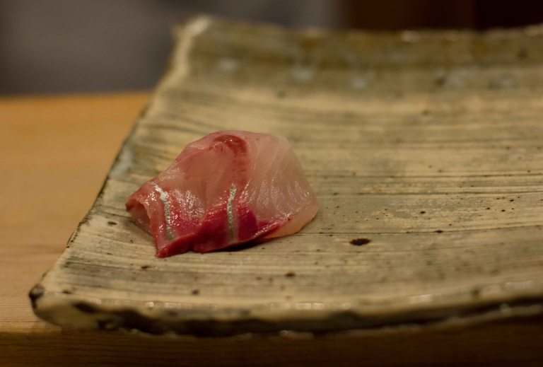 "Sushi Kanesaka Tokyo hamachi"