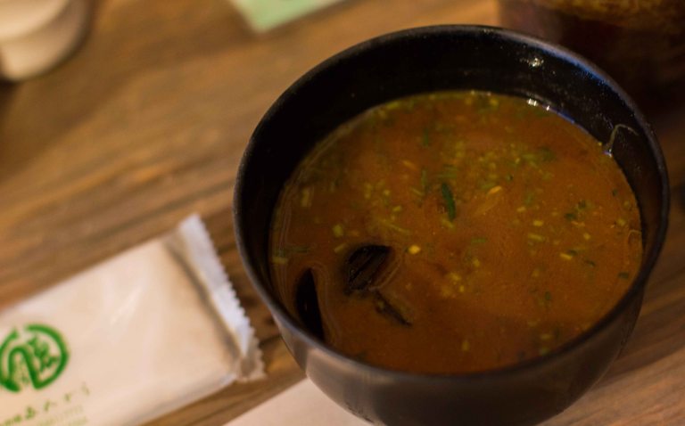 "Osaka Endo Sushi miso soup"