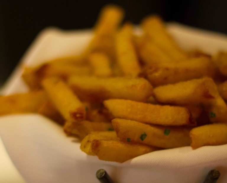 We ordered the truffle fries with truffle aioli on a whim, but they turned out to be some of the best fries I've ever had.