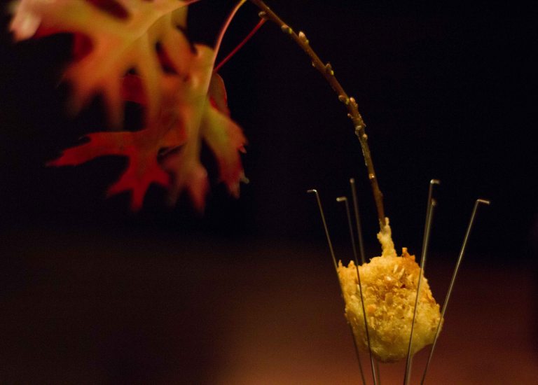 "Alinea Achatz burning oak"