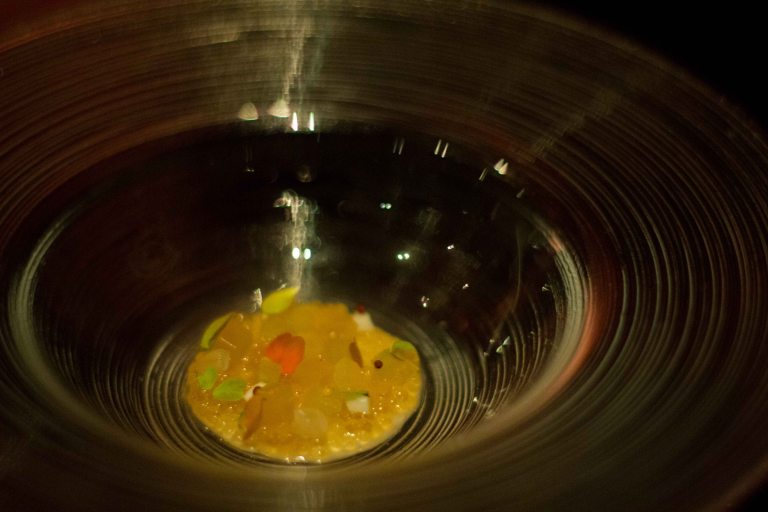 "Alinea Achatz trout roe"