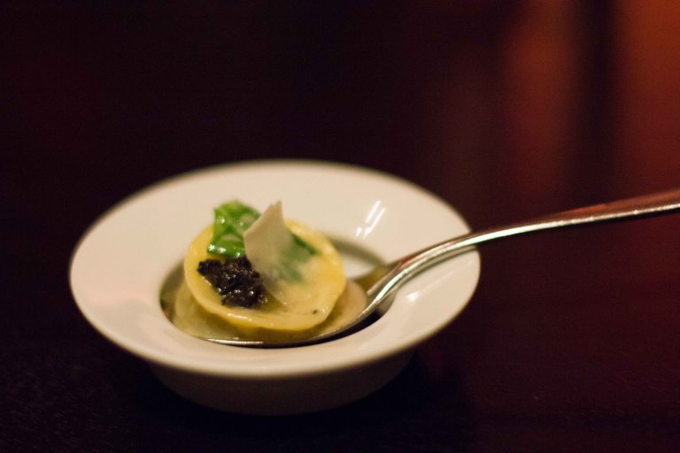 "Alinea Achatz black truffle explosion"