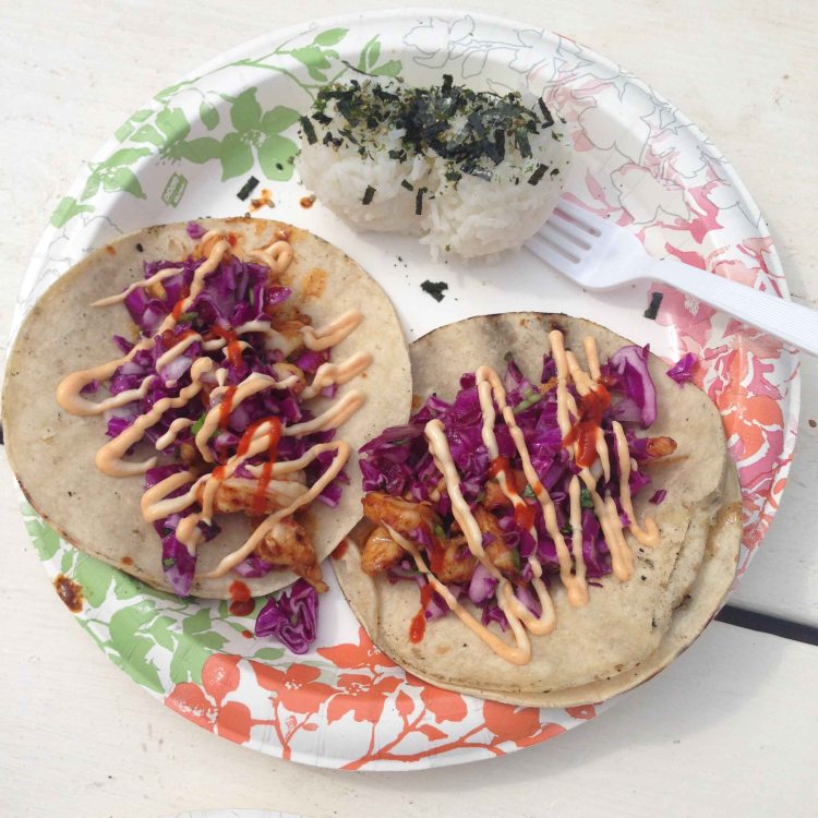 "Shark Pit Kaanapali shrimp taco"