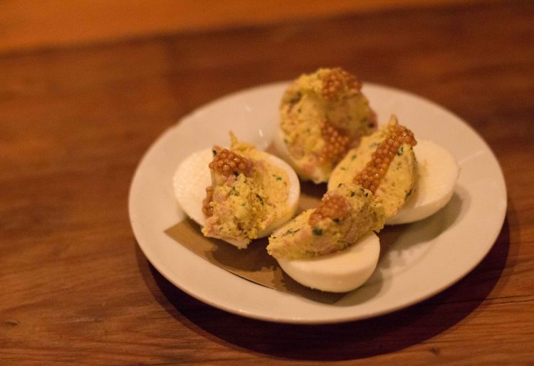 "Charleston Butcher Bee devilled egg"