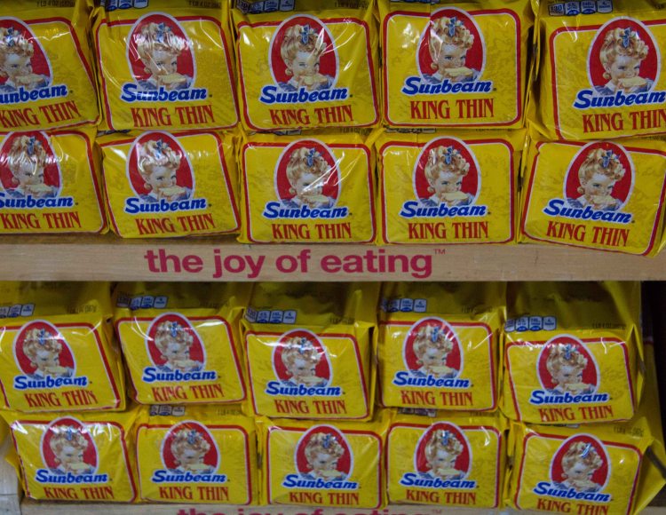 The completely processed white Sunbeam bread brought back memories of my childhood.