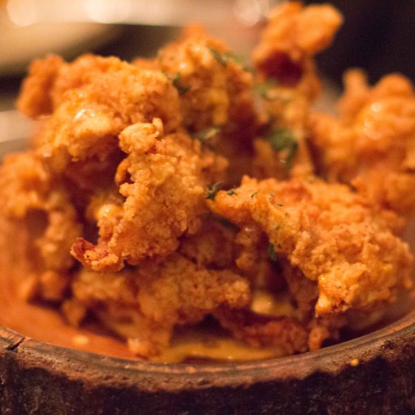 "Husk Nashville chicken skins"