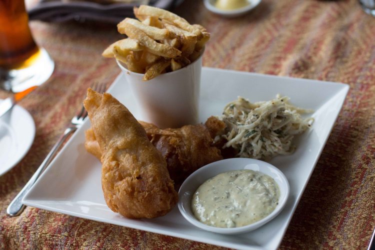 Tofino Fish & Chips with battered cod, celeriac remoulade and tartar sauce