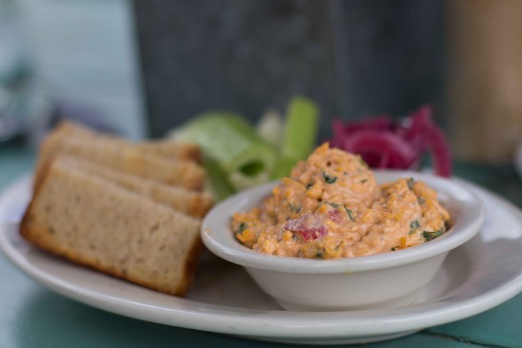 Pimento cheese with celery, sourdough and Fremont pickles.