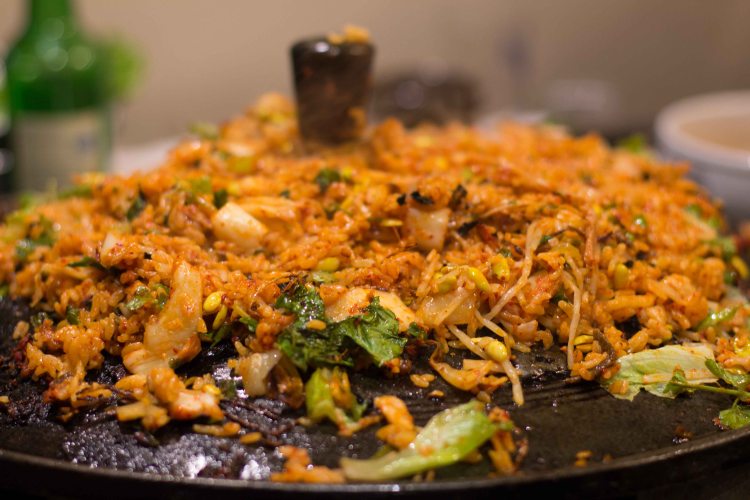 "Honey Pig LA K-Town Koreatown fried rice"