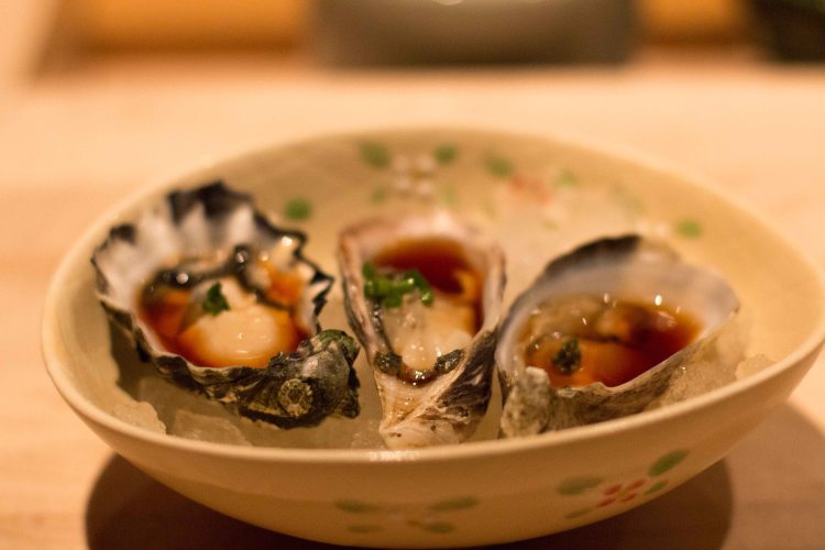 "Nozawa Bar LA Beverly Hills oysters"