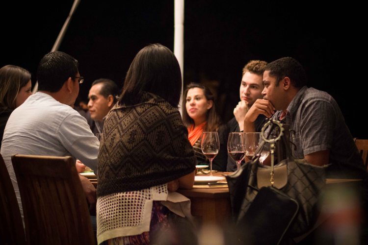 Chef Alex Stupak (Empellon) sitting across from Chef Rodolfo Castellanos (Origen)