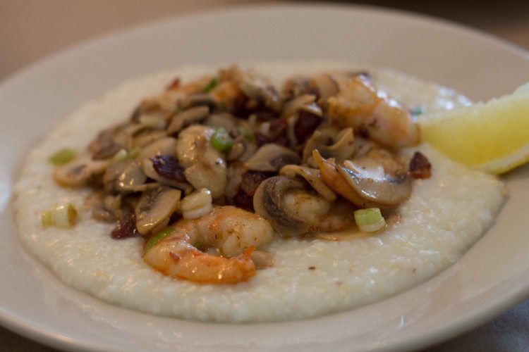 "Charleston Hominy grill shrimp grits"