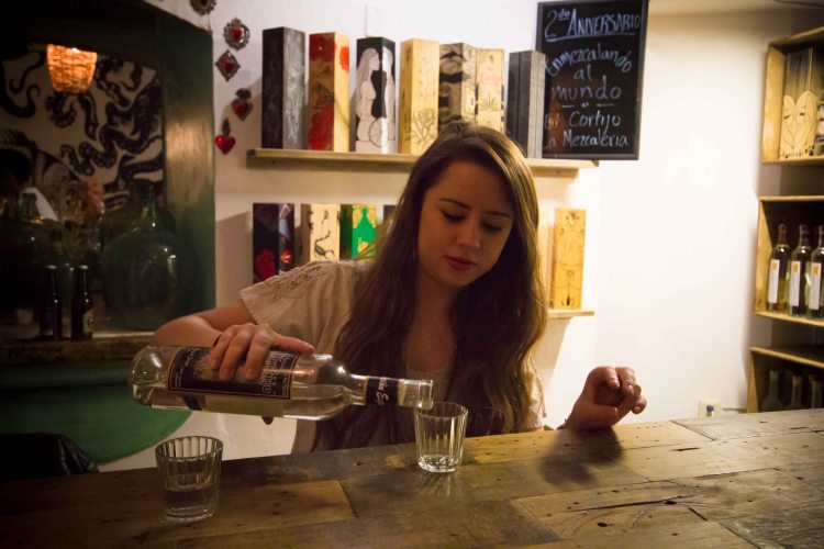 Oaxaca El Cortijo mezcal tasting