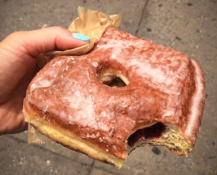When you walk by Donut Plant, you have to stop. Yum to their blackberry filled donut!