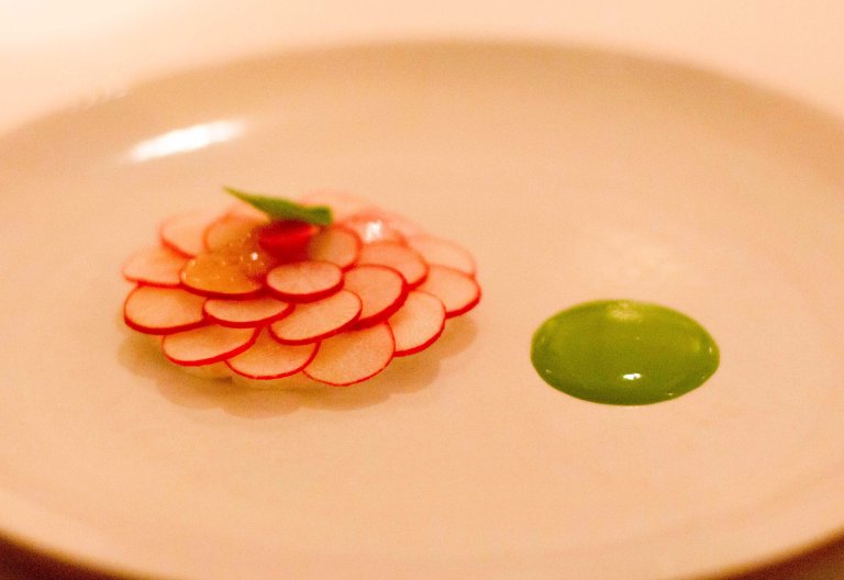 "Eleven Madison Park radish pike"