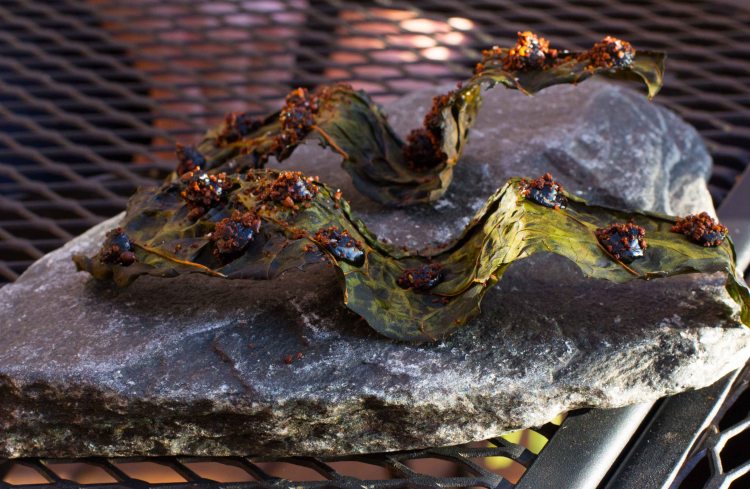 "Willows Inn Lummi kale truffle"