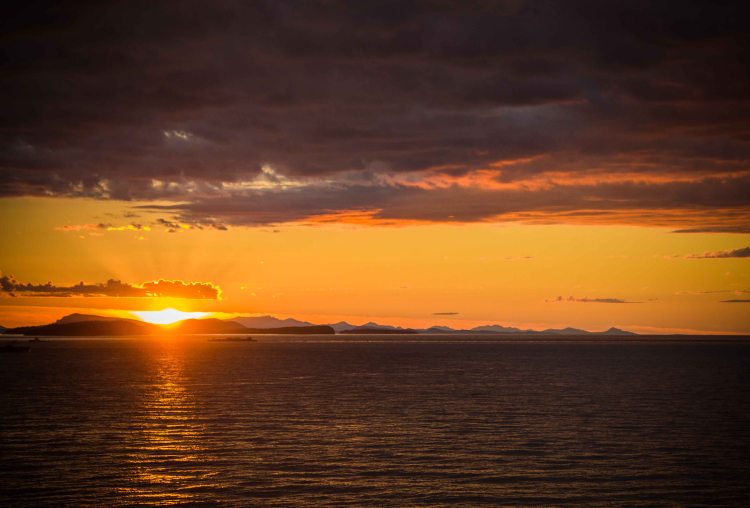 "Willows Inn Lummi sunset"