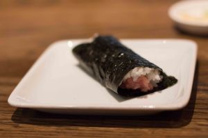 "Sugarfish Beverly Hills tuna hand roll"