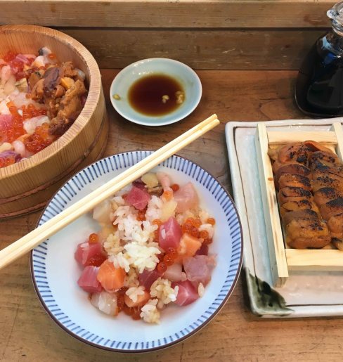 Tsukiji itadori seafood hitsumabushi