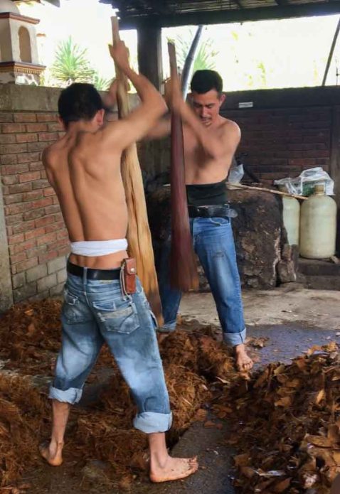 Lalocura mezcal oaxaca crushing