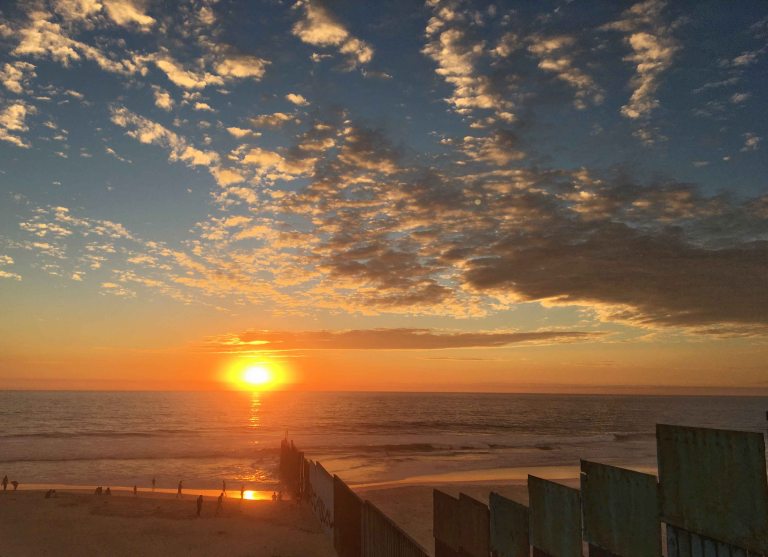 Tijuana beach wall border