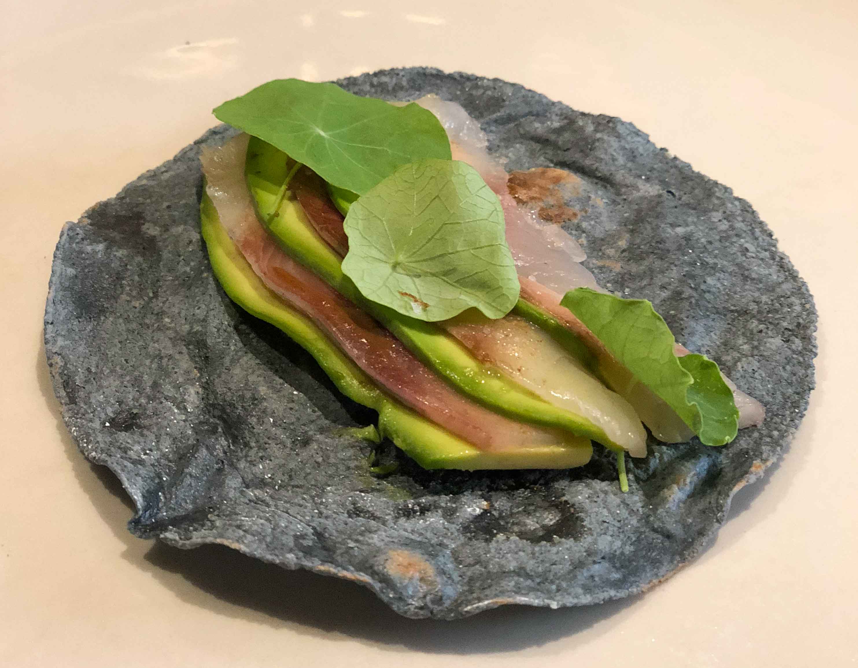 Pujol taco omakase amberjack avocado